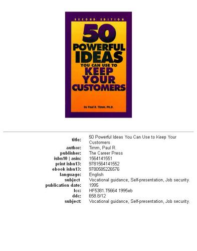 50 powerful ideas you can use to keep your customers