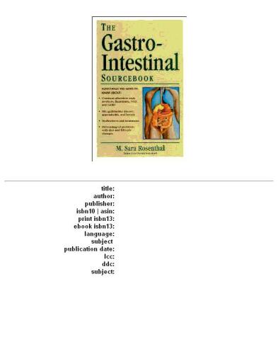 The gastrointestinal sourcebook