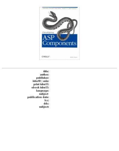 Developing ASP components