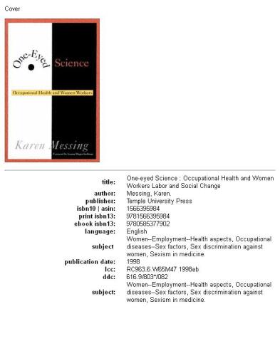 One-eyed science: occupational health and women workers