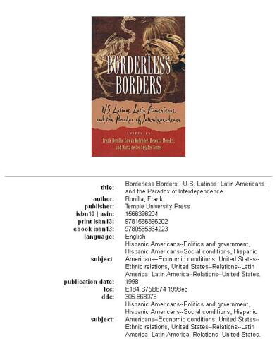 Borderless borders: U.S. Latinos, Latin Americans, and the paradox of interdependence