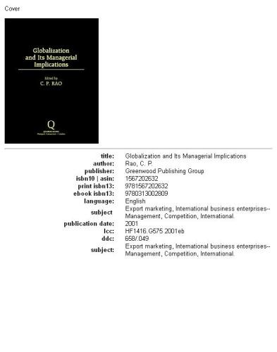 Globalization and its managerial implications