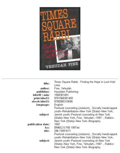 Times Square rabbi: finding the hope in lost kids' lives