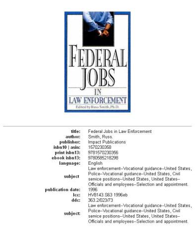Federal jobs in law enforcement