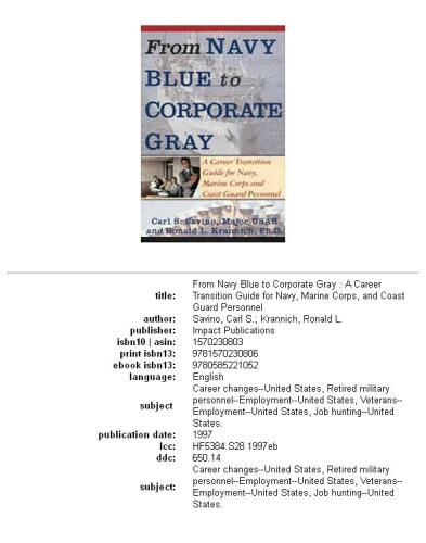 From Navy Blue to Corporate Gray: A Career Transition Guide for Navy, Marine Corps, and Coast Guard Personnel