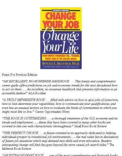 Change your job, change your life: high impact strategies for finding great jobs in the decade ahead