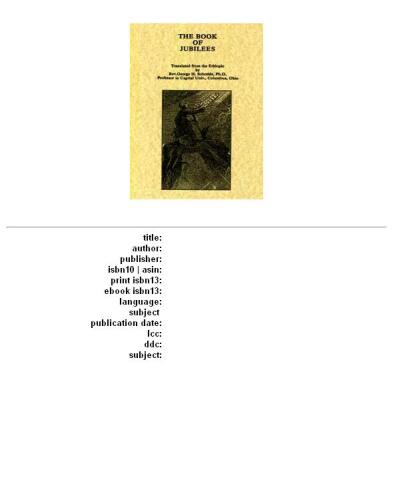 The Book of Jubilees