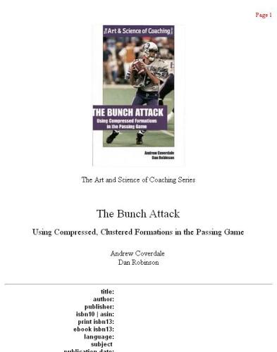 The bunch attack: using compressed, clustered formations in the passing game