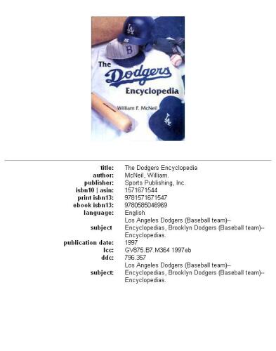The Dodger Encyclopedia