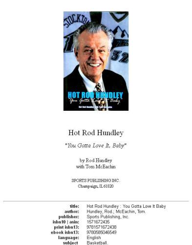 Hot Rod Hundley: 'You Gotta Love It, Baby'