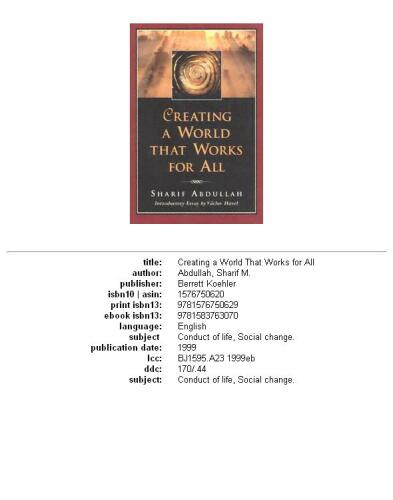 Creating a world that works for all