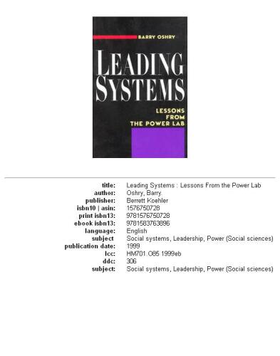 Leading Systems: Lessons from the Power Lab