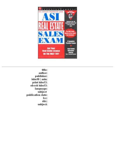 ASI real estate sales exam