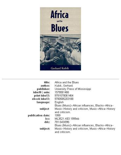 Africa and the blues