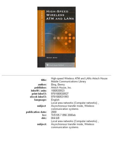 High-speed wireless ATM and LANs