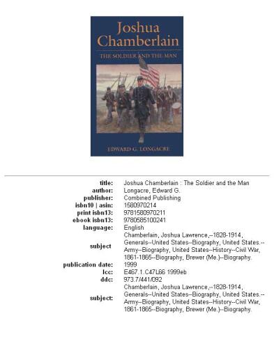 Joshua Chamberlain: the soldier and the man