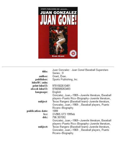 Juan Gonzalez: Juan Gone!