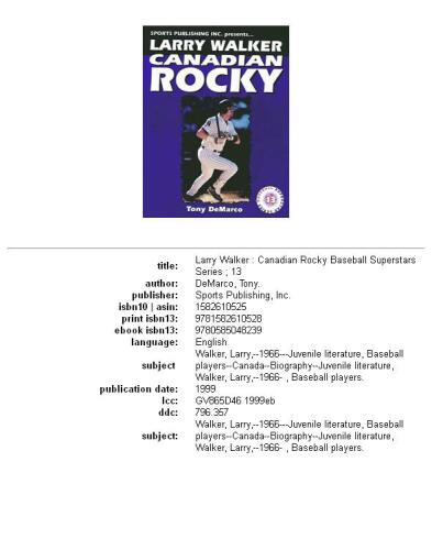 Larry Walker: Canadian Rocky