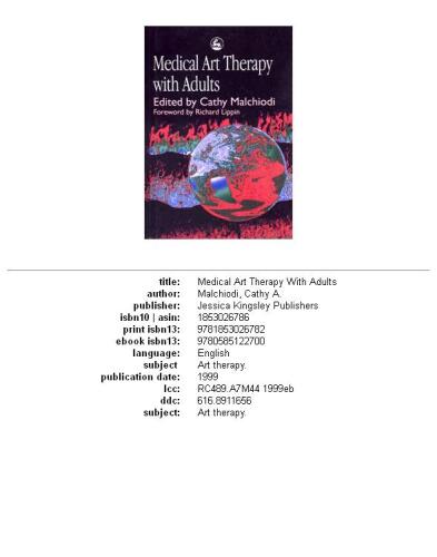 Medical art therapy with adults