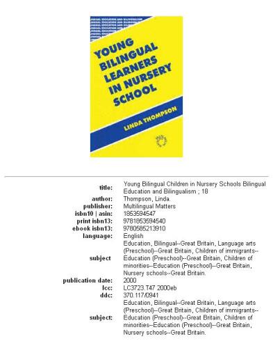 Young bilingual children in nursery school