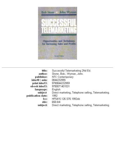 Successful Telemarketing