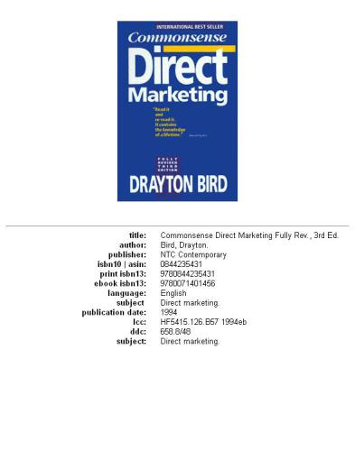 Commonsense Direct Marketing