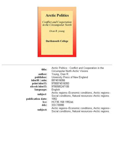 Arctic Politics: Conflict and Cooperation in the Circumpolar North (Arctic Visions Series)
