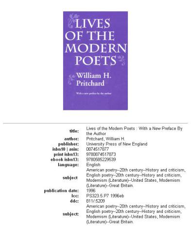 Lives of the Modern Poets