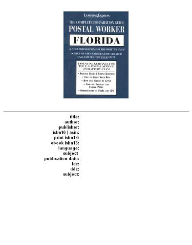 Postal Worker: Florida: The Complete Preparation Guide (Learningexpress Civil Service Library)