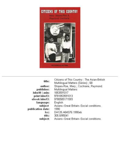 Citizens Of This Country (Multilingual Matters)