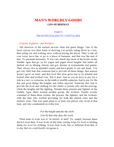 Man's Worldly Goods - The Story of The Wealth of Nations