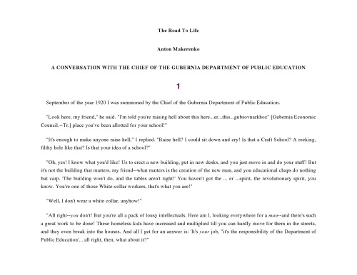 Road to Life - Part 1