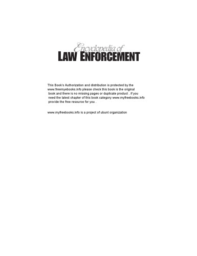 Encyclopedia of Law Enforcement (3 Vol Set)