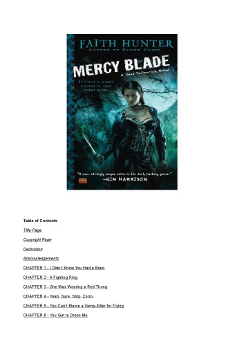 Mercy Blade (Jane Yellowrock, Book 3)