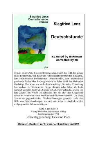 Deutschstunde. Roman.