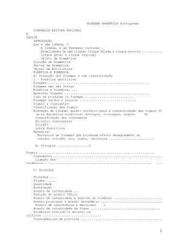 Moderna Gramática Portuguesa