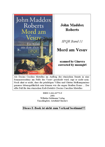 Mord am Vesuv: Ein Krimi aus dem alten Rom (SPQR - Band 11)