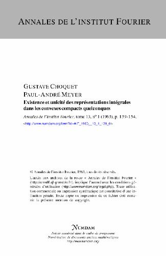 Existence et unicite des representations integrales dans les convexes compacts quelconques
