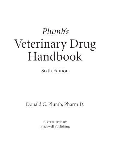 Plumb's Veterinary Drug Handbook: Desk Edition
