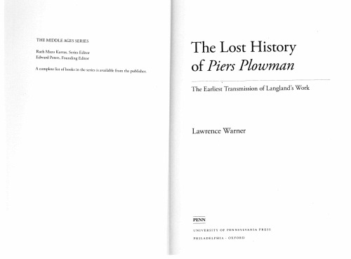 The Lost History of Piers Plowman