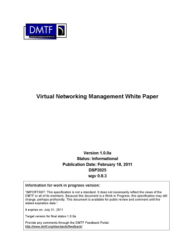 Virtual Networking Management White Paper