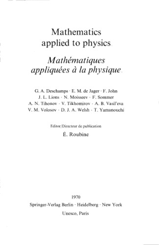 Mathematics Applied to Physics (English and French Edition)