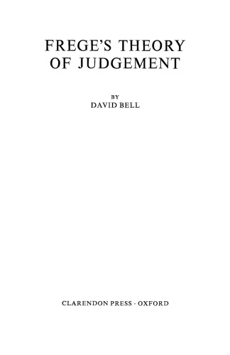 Frege's Theory of Judgement