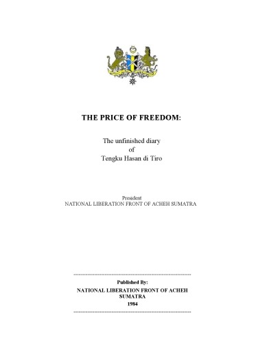 The price of freedom: the unfinished diary, Volume 1