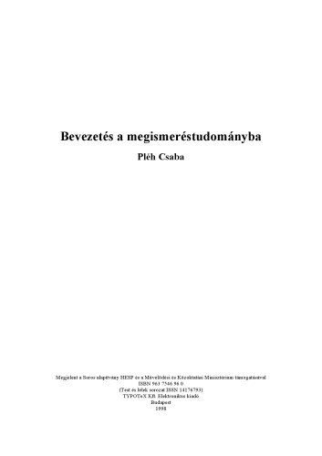 Bevezetés a megismeréstudományba