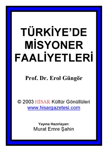 Türkiye'de Misyonerlik Faaliyetleri