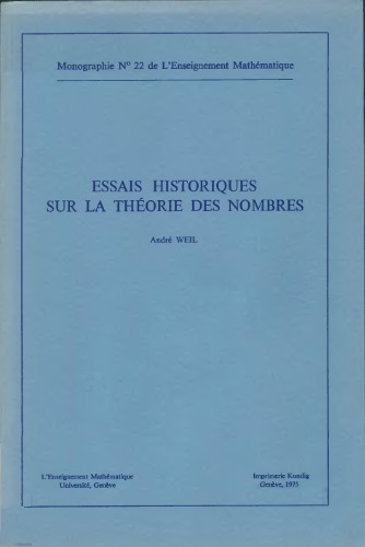 Essais historiques sur la théorie des nombres