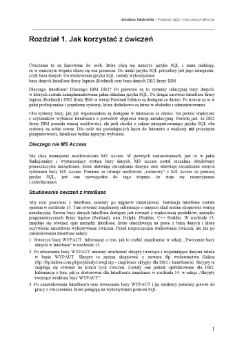 Podstawy SQL. Ćwiczenia praktyczne