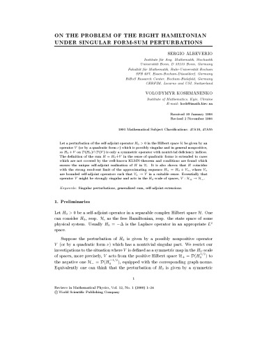 Reviews in Mathematical Physics - Volume 12