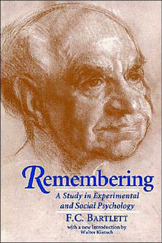 Remembering: A Study in Experimental and Social Psychology